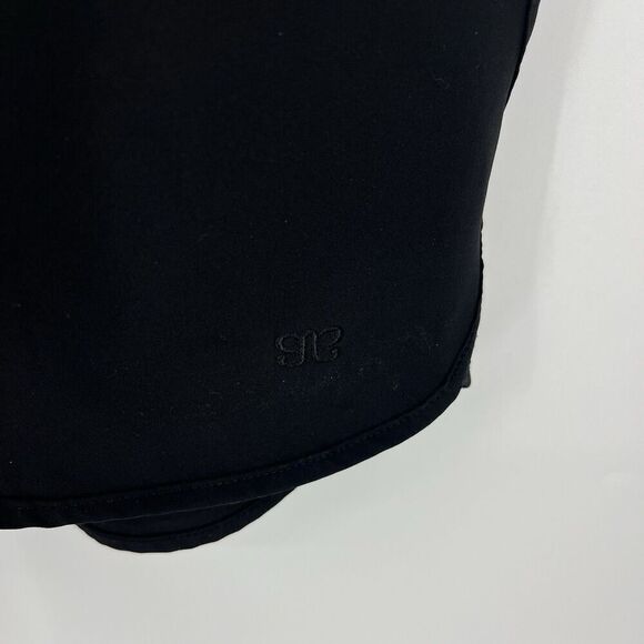 Albion Romper Size Small Womens Black Jumpsuit Stretch Pockets Ruffle Cap Sleeve - Picture 5 of 8